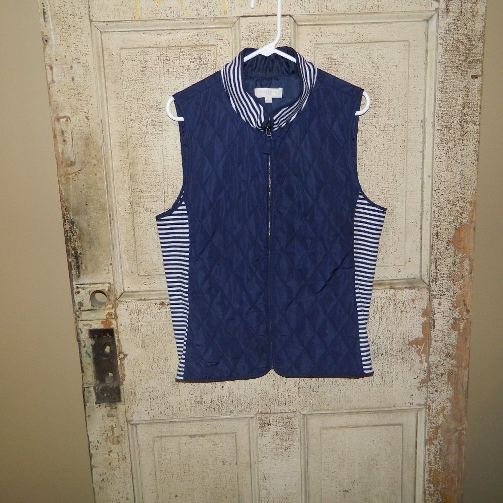 Talbots Sleeveless Quilt Vest Size Large (FF-26)